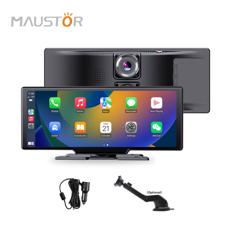 Maustor 2024 New Arrival Car DVD Player 10.26 Inch Capacitive Touch Screen Car Radio Recorder Wireless Carplay