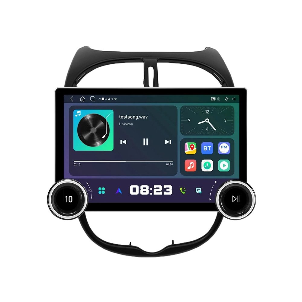 11.8Inch 2Din Android Car Radio For Peugeot 206 2000- 2016 2K QLED Screen Car Stereo Car DVD Player Carplay Android Auto