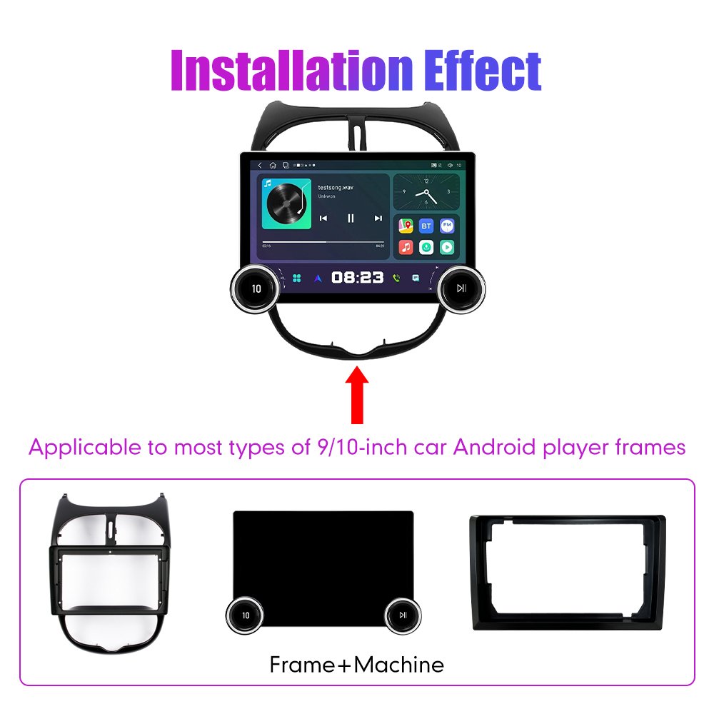 11.8Inch 2Din Android Car Radio For Peugeot 206 2000- 2016 2K QLED Screen Car Stereo Car DVD Player Carplay Android Auto
