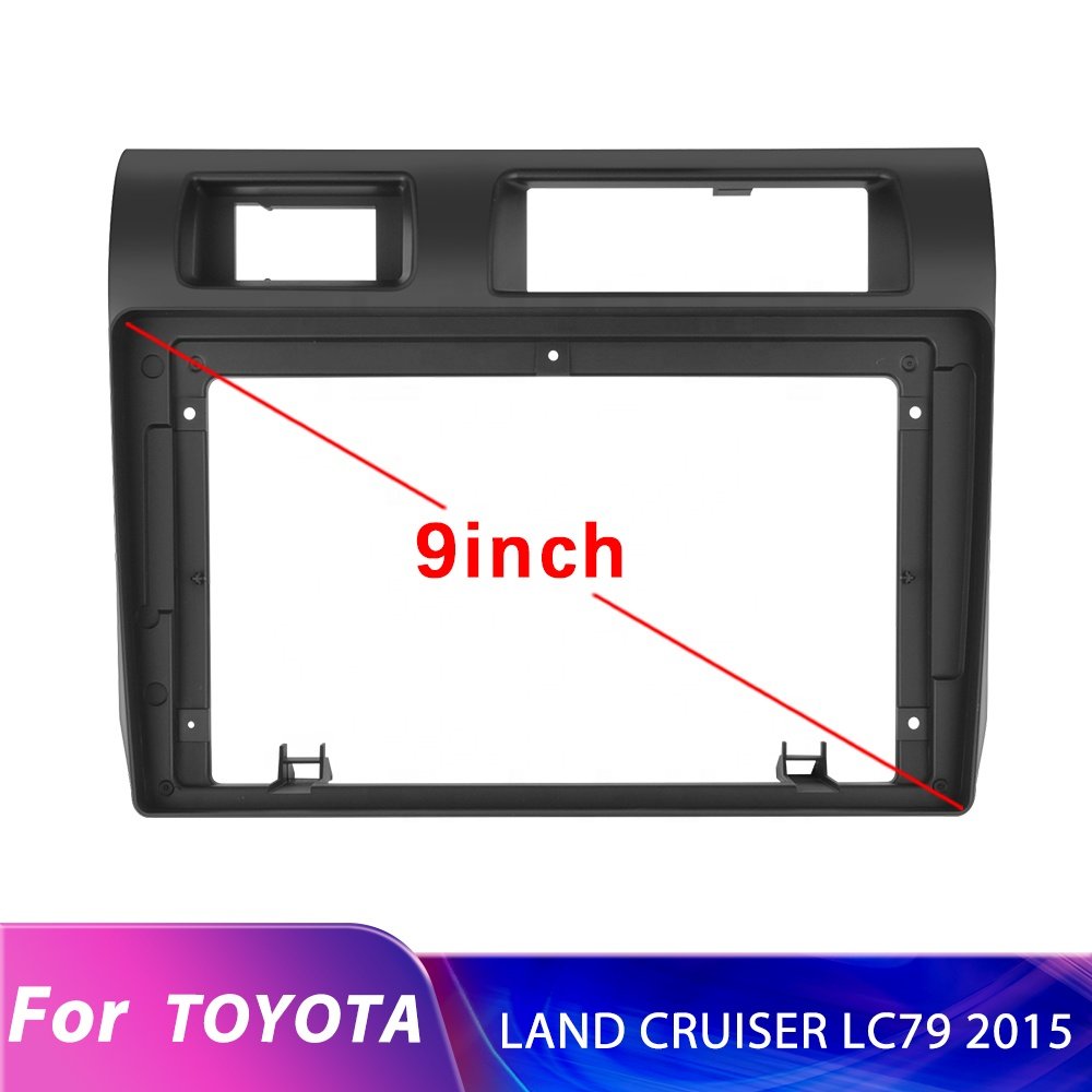 Podofo Dash Kit For Toyota Land Cruiser LC79 2015 Car Radio Stereo Autoradio Frame 9'' Car DVD Player Dashboard Fascia