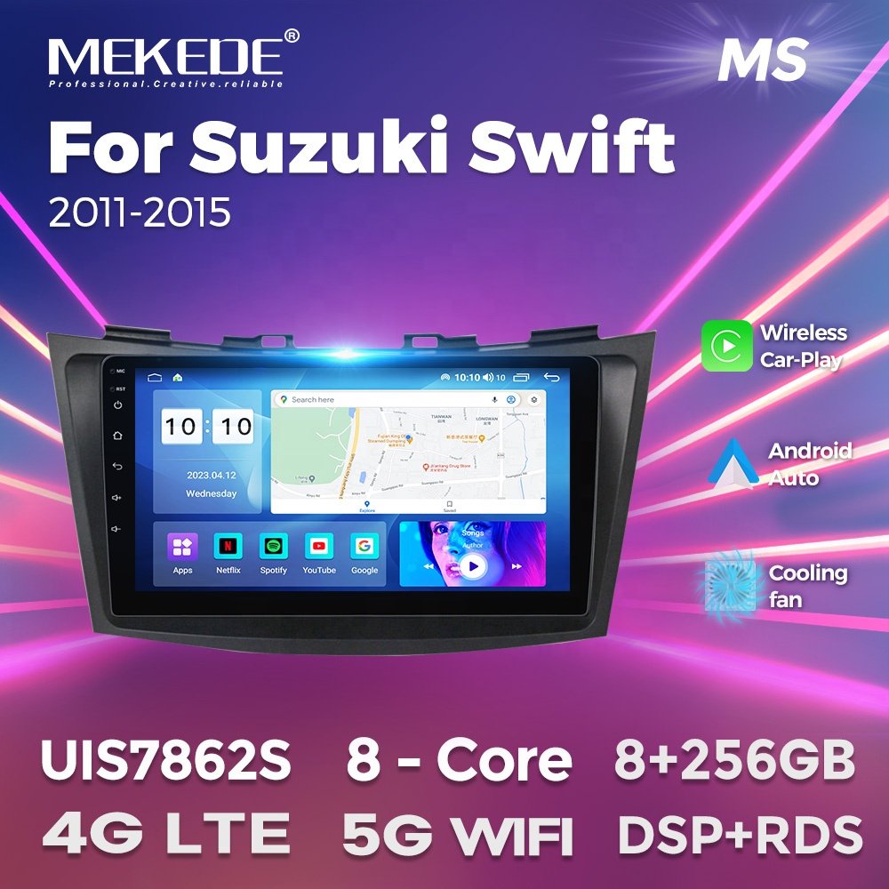 MEKEDE ms android screen car stereo dvd car player support DVR DSP FM WIFI 4G For Suzuki Swift 2011-2015