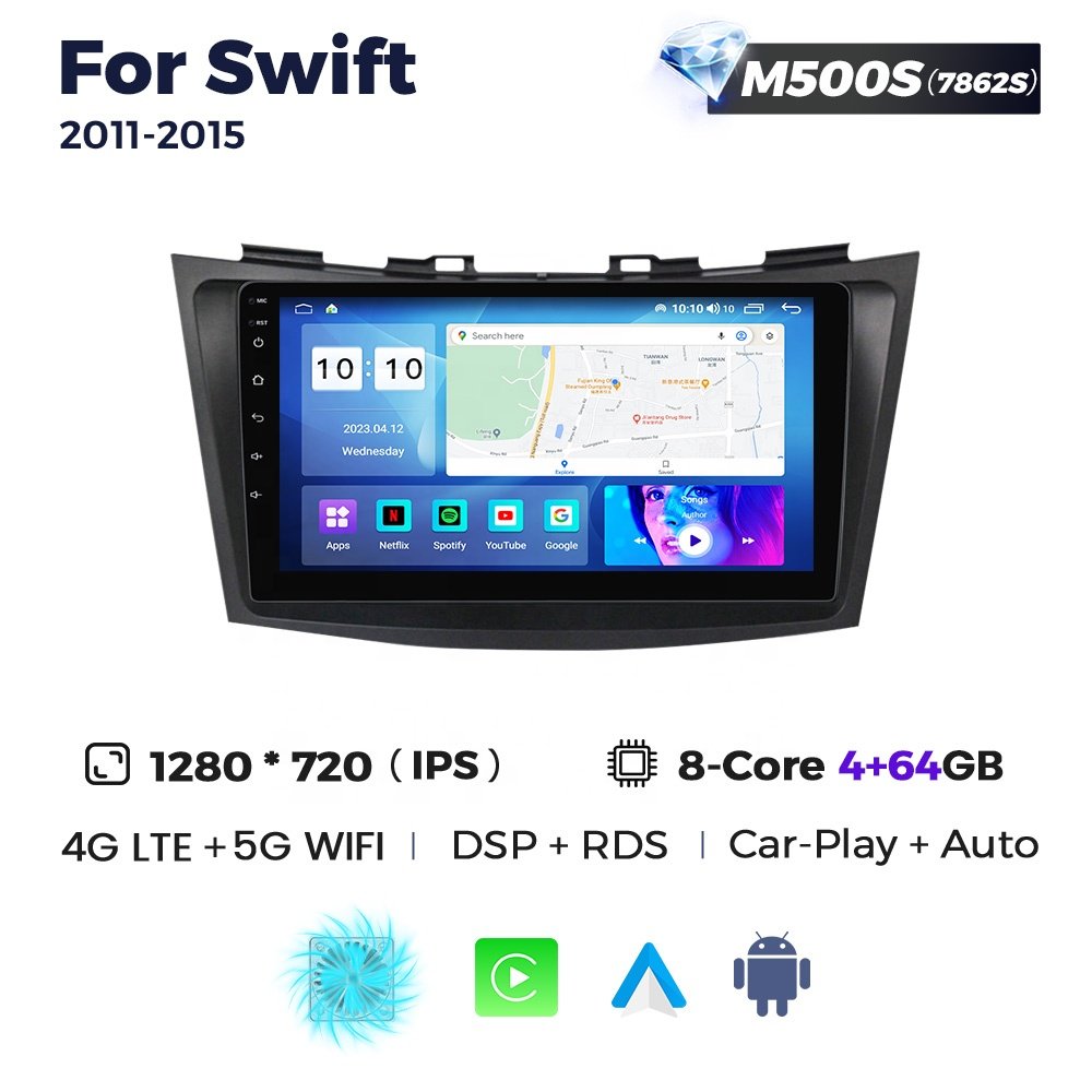MEKEDE ms android screen car stereo dvd car player support DVR DSP FM WIFI 4G For Suzuki Swift 2011-2015