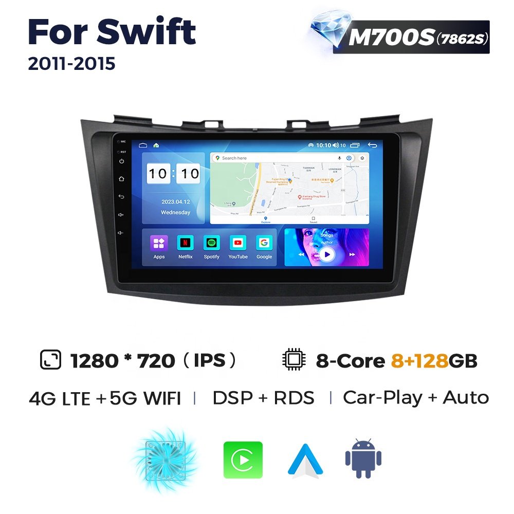 MEKEDE ms android screen car stereo dvd car player support DVR DSP FM WIFI 4G For Suzuki Swift 2011-2015