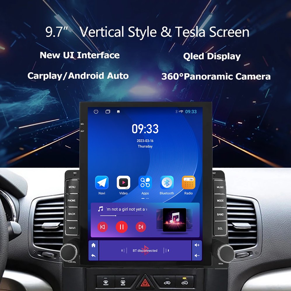 9.7 Inch Tesla Vertical Screen Android Car Radio for KIA Sorento 2009-2012 GPS Navigation Multimedia System Has Wireless Carplay