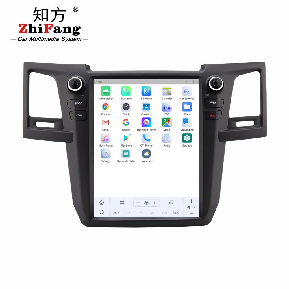 2K Car DVD Player 4G carplay GPS Navigation Car Radio Stereo For Toyota old Hilux fortuner 12.1inch tesla android 11 8/128