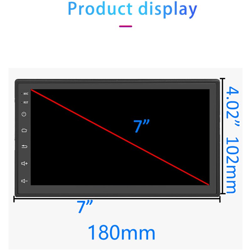 7 inch Double din car video stereo android car dvd player with 360 degree camera version BT/FM/AUX/USB