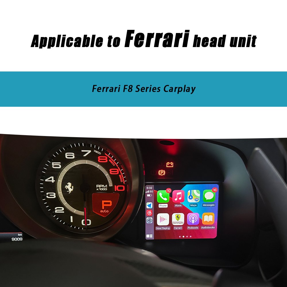 CZT-AUTO Wireless CarPlay Interface For Ferrari F12 F8 488 812 Car DVD Player Mirror Link Radio Navigation Android Auto Kits