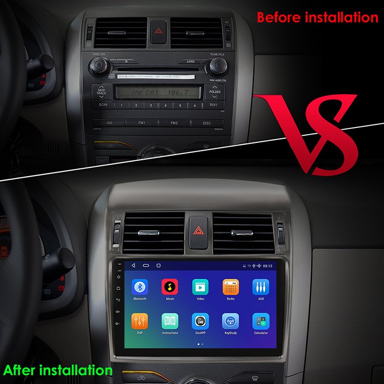 Stereo Gps Navigation Car Video Dvd Player Multimedia Radio Hot 2.5D Touch Screen 2 Din for Toyota Corolla 2008 2009 2010 2011