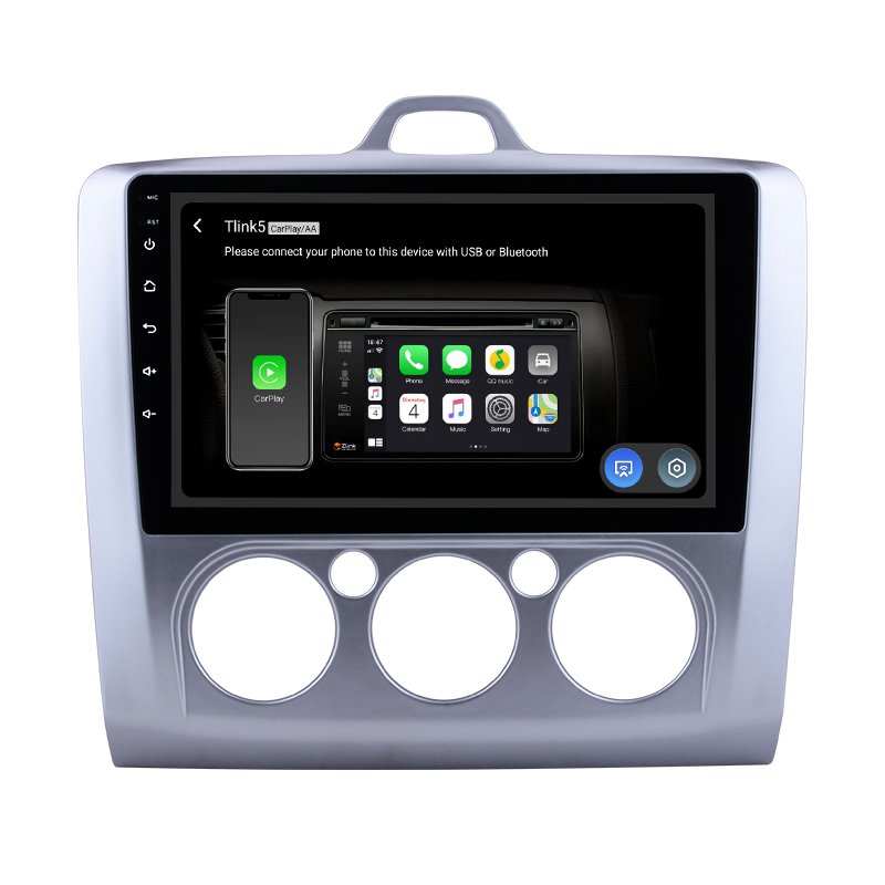 Android 2+32GB Car Radio Multimedia Player GPS WIFI FM Carplay Screen For Ford Focus AT 2007-2011 Reverse Camera