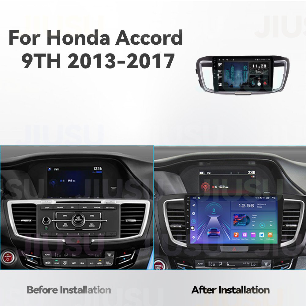 Android 12 Car Radio GPS Navigation DVD Player Stereo Multimedia Audio System for Honda Accord 2013-2017 with Carplay DSP DAB