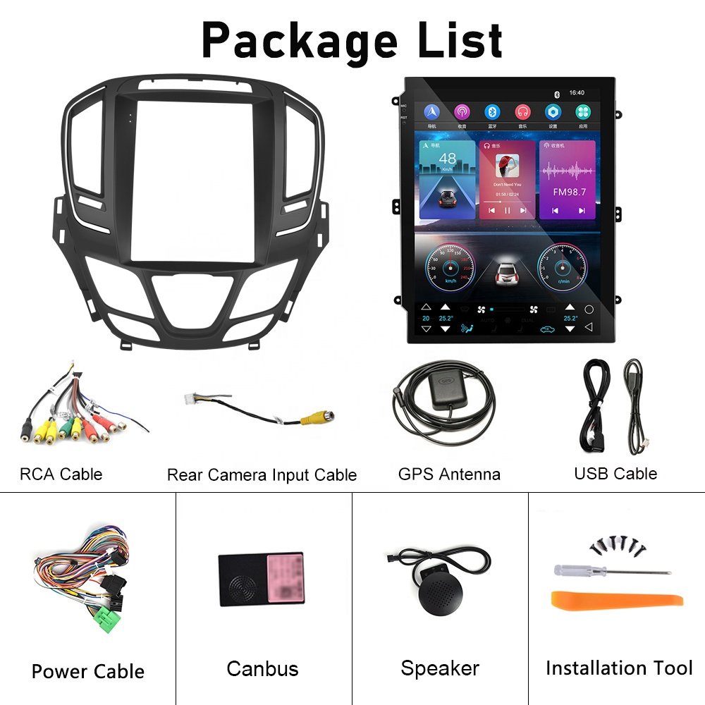 (UK Stock) Podofo 9.7" Car Radio For Buick Regal 2014/Opel Insignia 2014-2016 CarPlay Android Auto GPS WiFi BT FM Auto Parts