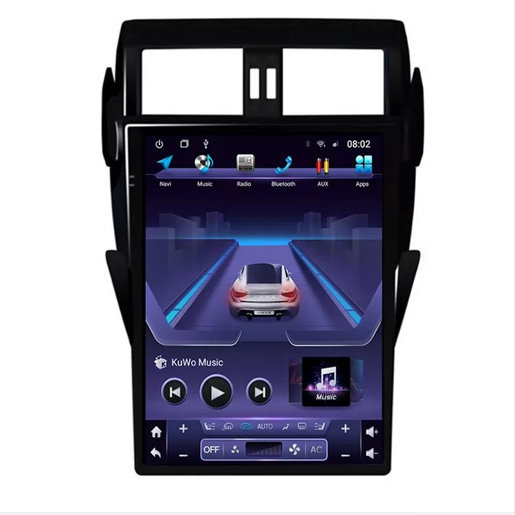15 inch Tesla Vertical Screen Android 10.0 System Car DVD Player GPS Navigation DVD Radio Player for Toyota Prado 2014--2017