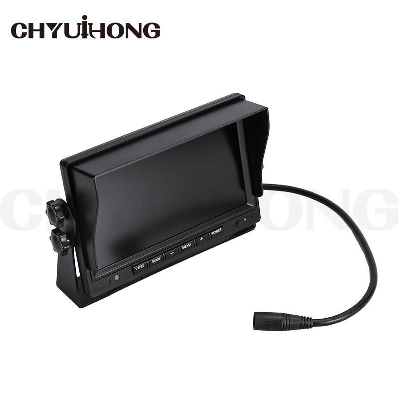 High Quality Car Tv Monitor 7 Inch AHD Four Split Screen Video Recorder Vehicle Screen Monitor With U-shaped Metal Bracket