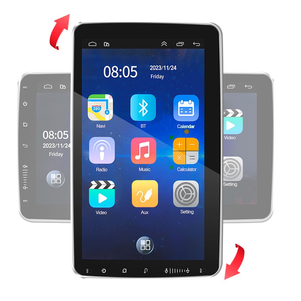 Auto radio1 Din 10 " Rotatable WIFI Android Table Car Radio Stereo Touch Screen Car Dvd Player System Gps Navigation Multimedia