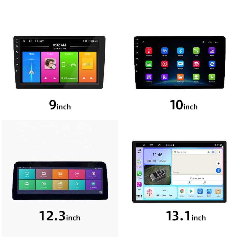 Free Sample Car navigation radio car android IPS/QLED DSP 1280*720 4core/8core android screen player