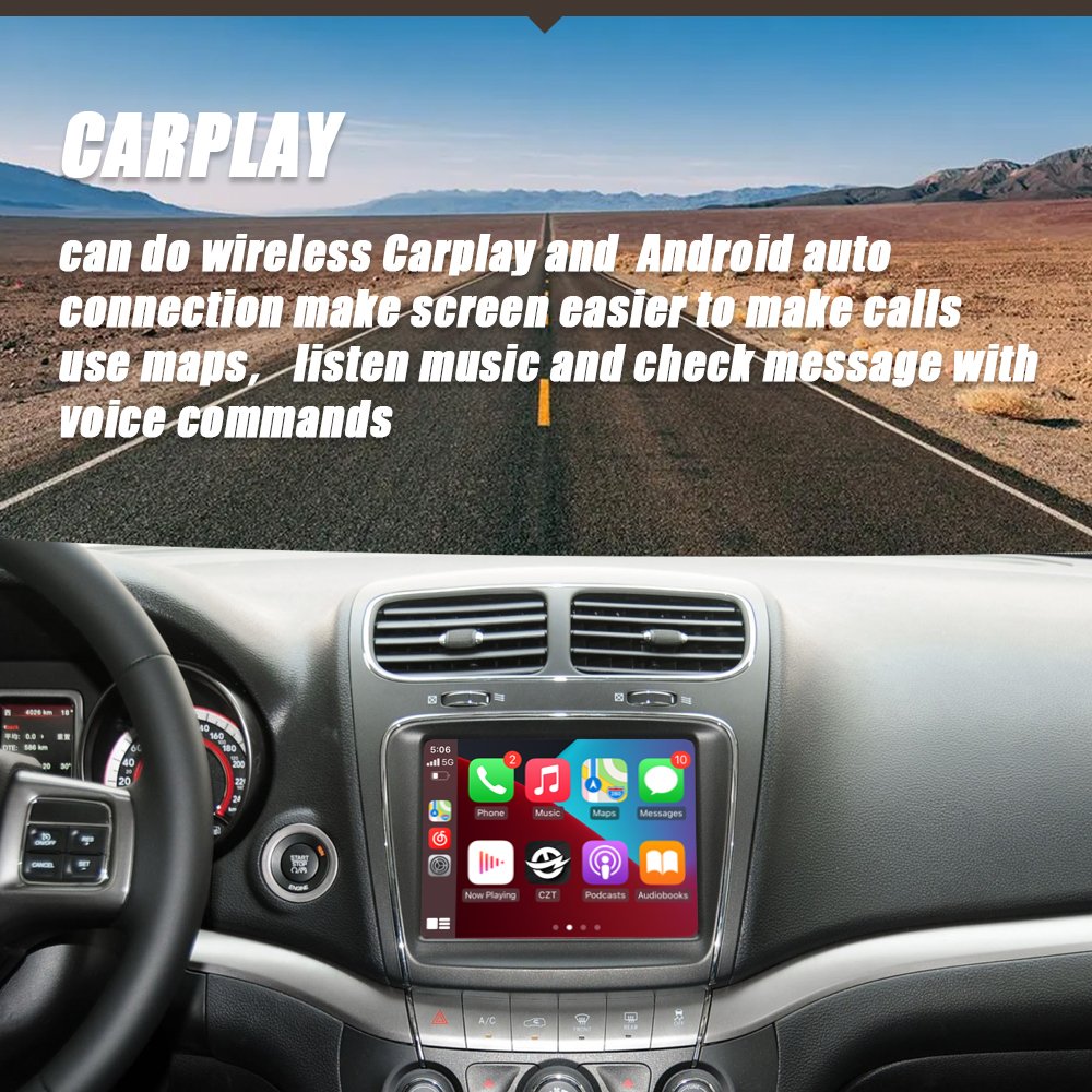 Wireless Apple Carplay For Dodge Journey 2013-2016 Radio Car DVD Player Mirror Link Android Auto GPS Navigation