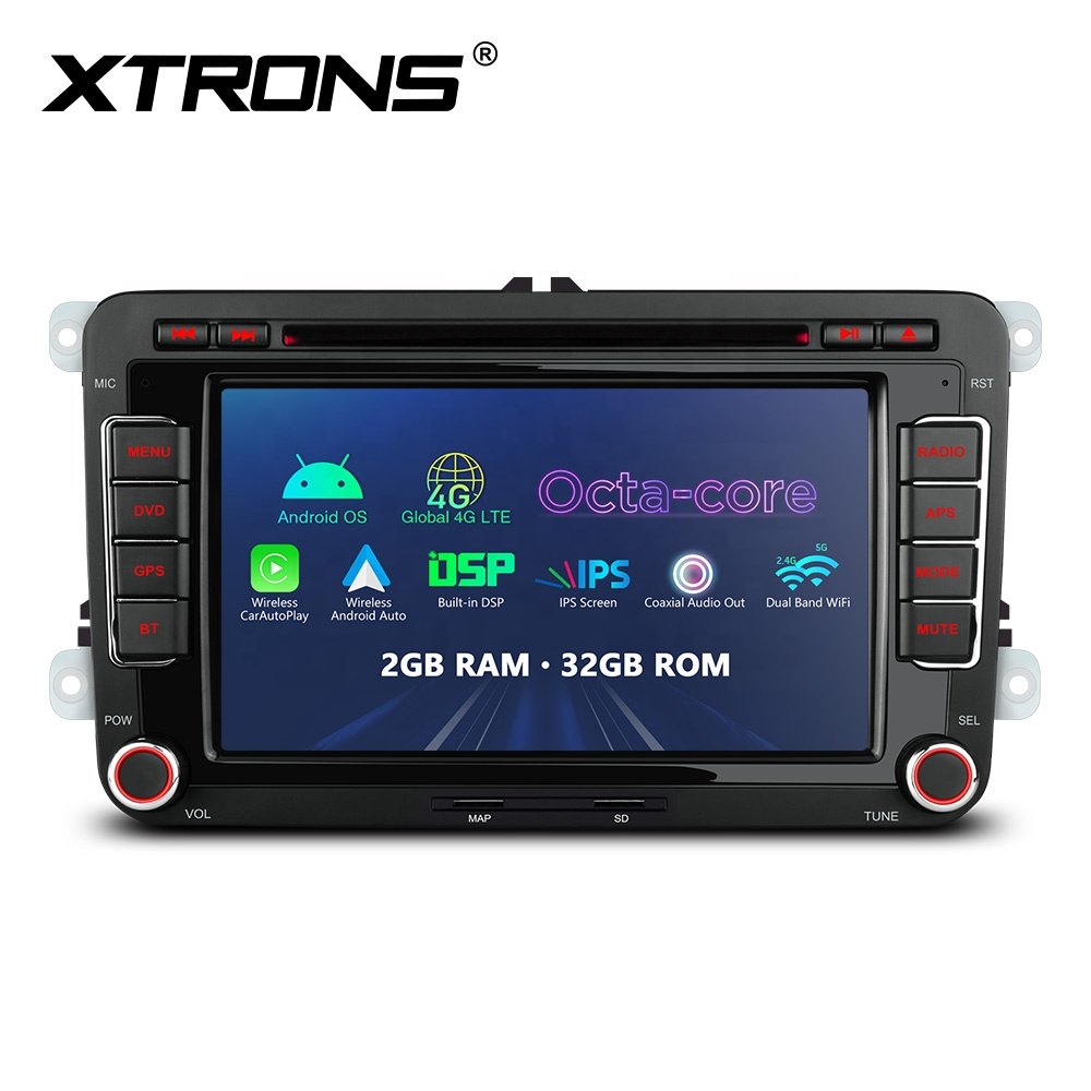 XTRONS 7 Inch 2 Din Android Car Radio Audio For VW Golf MK6 Skoda Octavia Seat Leon MK2 Wireless CarPlay Car DVD Player