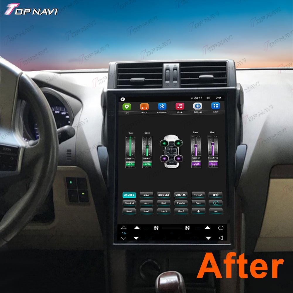 15.1 Inch Toyota Prado 2014-2017 Car Radio with GPS & DSP 4+64G Car Play Multimedia Android Touch Screen Car DVD Player
