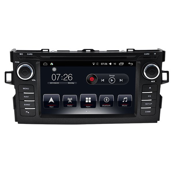 touch screen car radio car dvd player multimedia gps navigation system for Toyota Auris 2007-2013