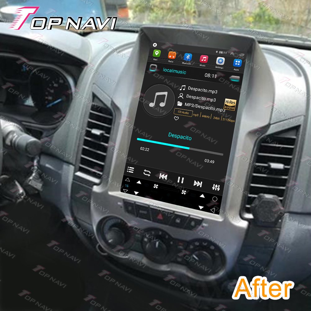 Style Like Tesla Screen 12.1Inch 2+32GB Car Multimedia Player For Ford 2011 - 2016 Regret F250 GPS Navigation Android Radio Car