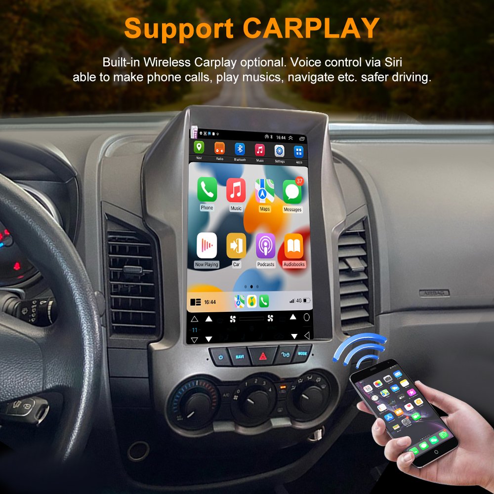 Style Like Tesla Screen 12.1Inch 2+32GB Car Multimedia Player For Ford 2011 - 2016 Regret F250 GPS Navigation Android Radio Car