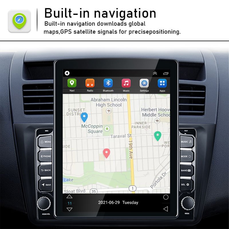 supplier Oem Navigation & Gps Apple Other Electronics 9.7 Inch Android Tesla Style Carplay Car Radio Stereo Audio DVD Player