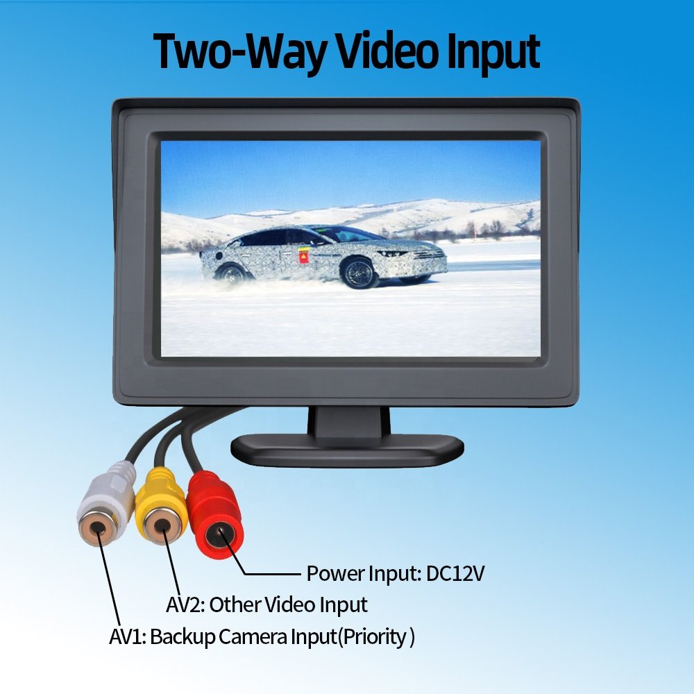 4.3inch 12V Car Parking Rear View System Rear View Camera Monitor Screen for Rearview