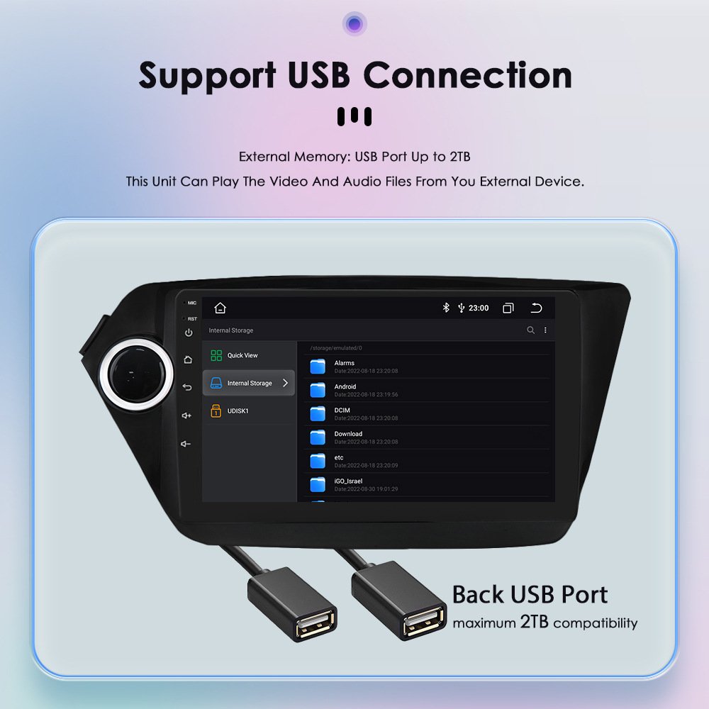 Apple Car Play Navigation GPS 4G Android 9 Inch Car Dvd Player For KIA K2 RIO 3 2011 2012 2013 2014 2015