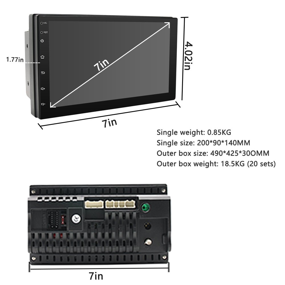 TS7 Android Auto Car Radio 2+32G 2 Din 7 Inch Car DVD Audio Player GPS Navigation T3L Double Din Car Stereo