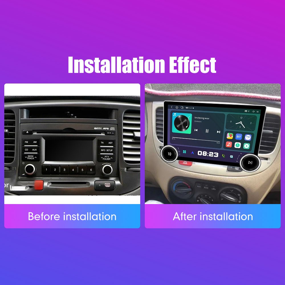 11.8Inch Car Radio For Kia Rio 2007 DIAMOND 2K QLED Screen 2Din Android Car Stereo Car DVD Player Carplay DSP