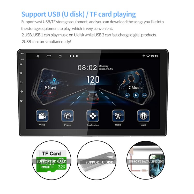 MCX Car Stereo System Freely Switch 21ui 1+16g 2+32g Car Radio Android 7 9 10.1inch 2din Car Dvd Player