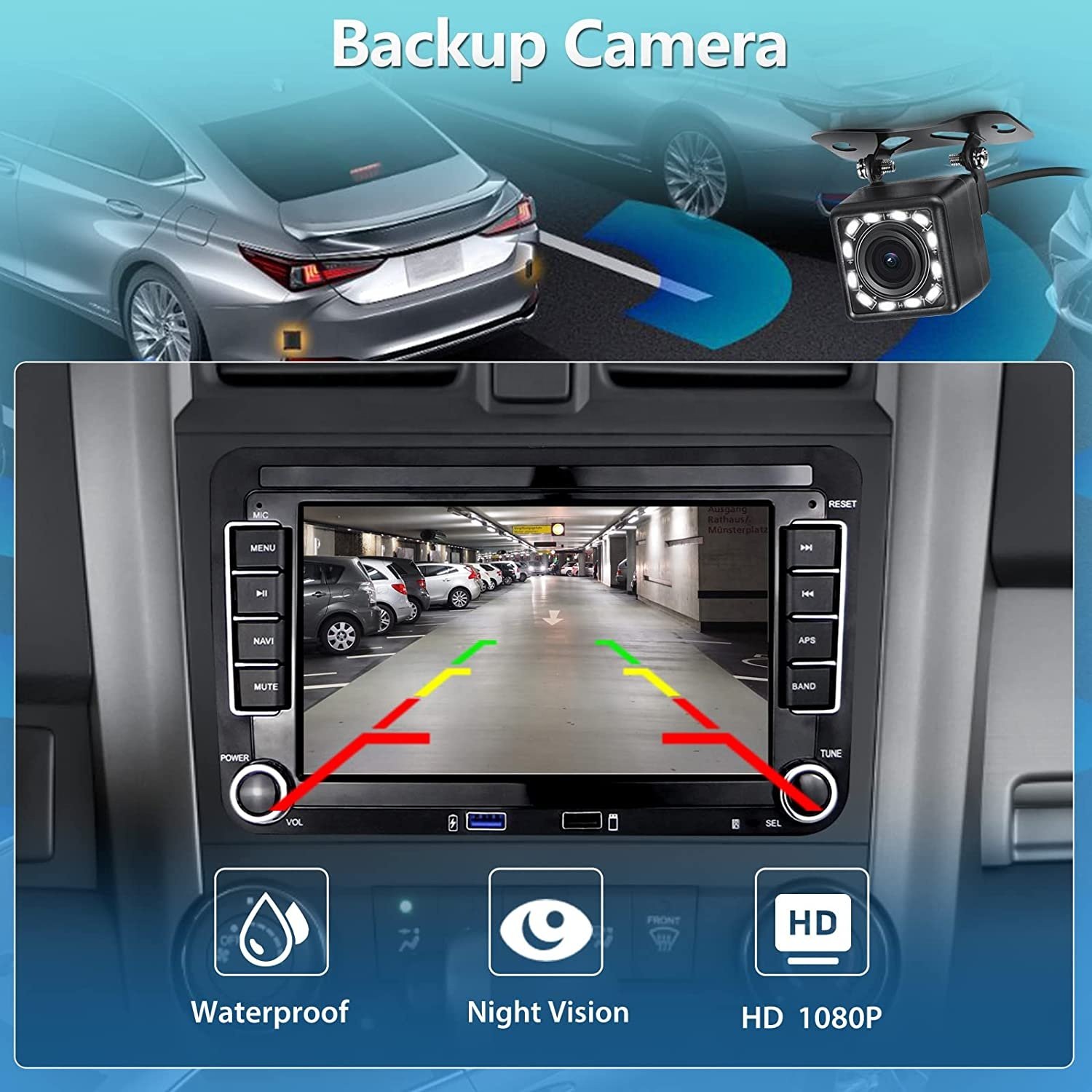 (EU Stock) Podofo 7" Android Carplay Car Radio GPS WIFI Hifi RDS USB For VW/Polo/Candy/Skoda/Jetta/Seat/Touran/Passat/Golf 5 6
