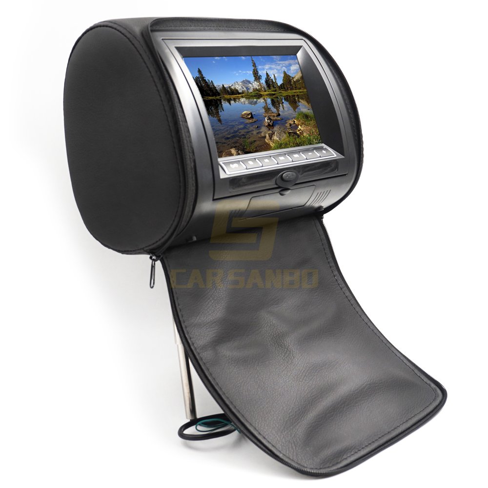 Best choose HR7718C 7 inch Car Headrest DVD player with zipper