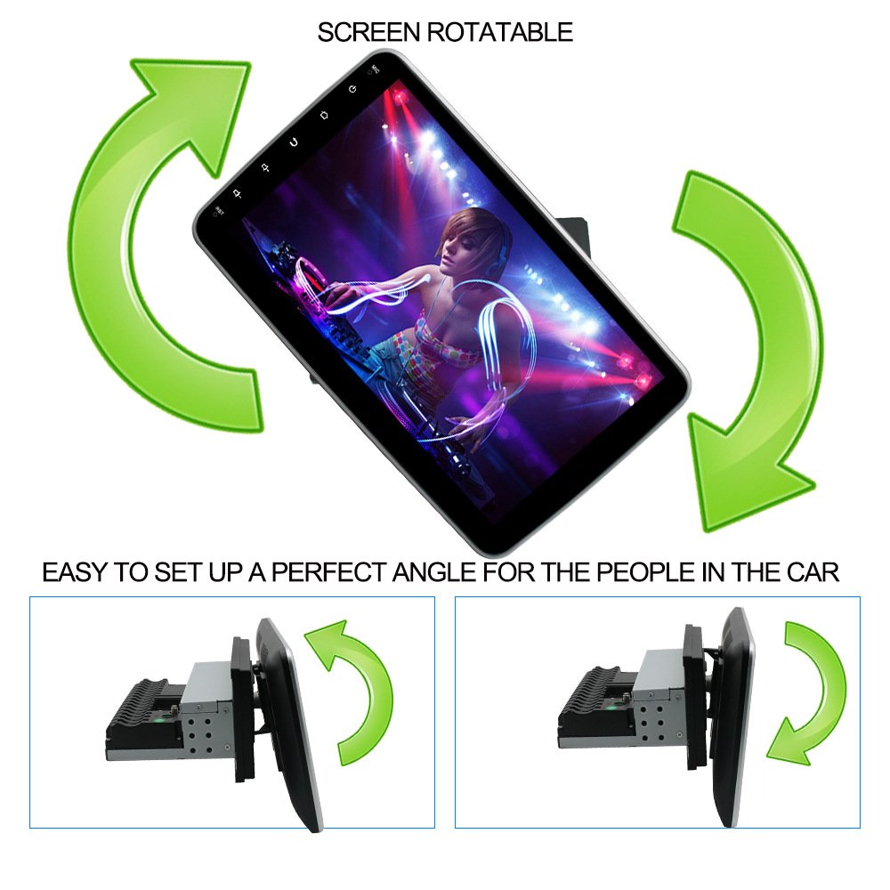 10.1 Inch Universal Car DVD Player 360 Degree Rotating Screen GPS Navigation Video Android Car DVD Player With WIFI