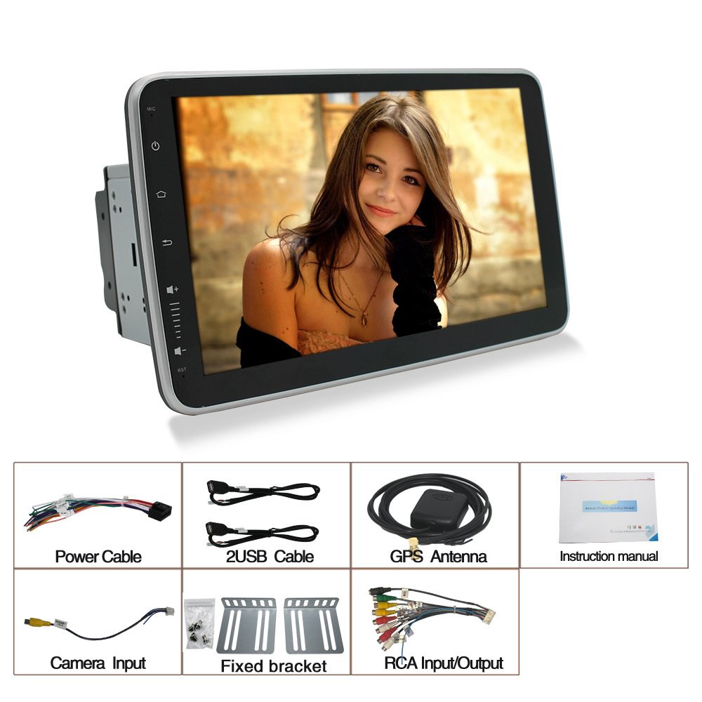 10.1 Inch Universal Car DVD Player 360 Degree Rotating Screen GPS Navigation Video Android Car DVD Player With WIFI
