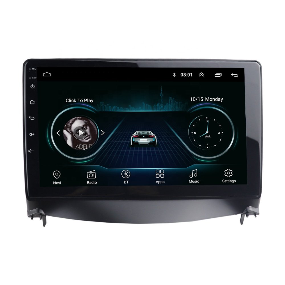 Dash Installation Trim Kit GPS Navigation Frame for PEUGEOT 207 2006-2010 9 INCH Car Radio Fascia Double 2 DIN Stereo Panel