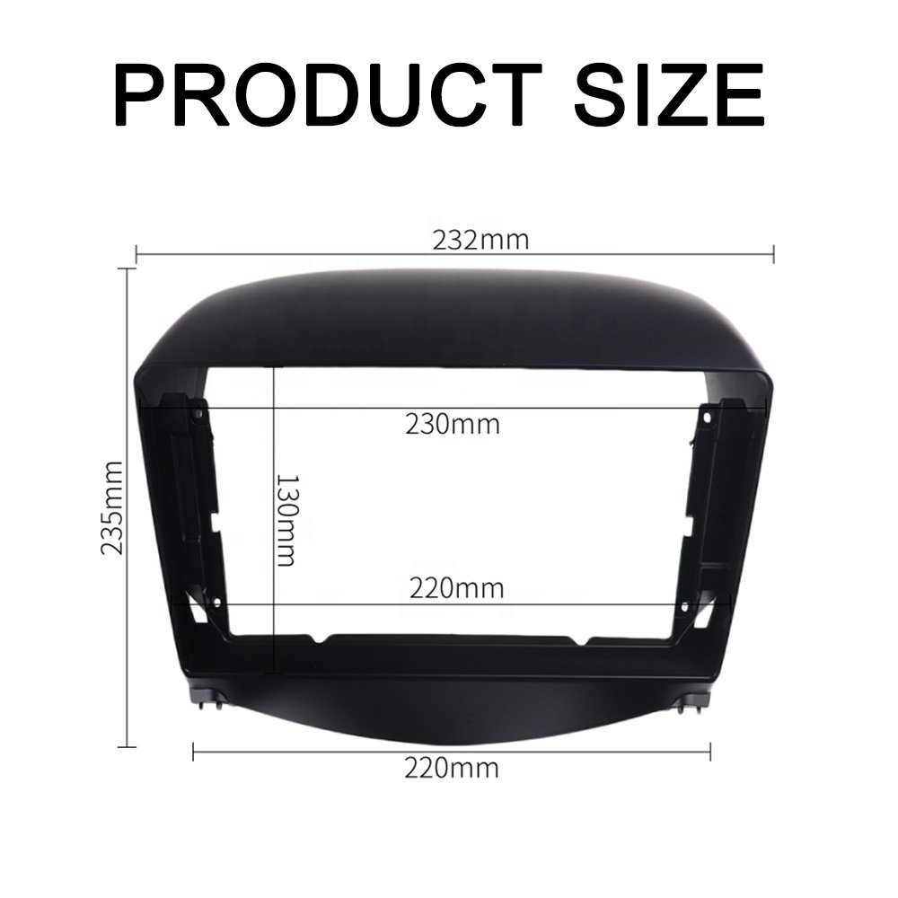 Dash Installation Trim Kit GPS Navigation Frame for PEUGEOT 207 2006-2010 9 INCH Car Radio Fascia Double 2 DIN Stereo Panel