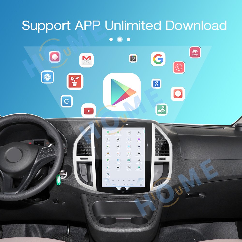 Car Radio Player Video Stereo For Mercedes-Benz VITO W447 2016-2021 Tesla Style Vertical Touch Screen 4G Carplay Android Auto