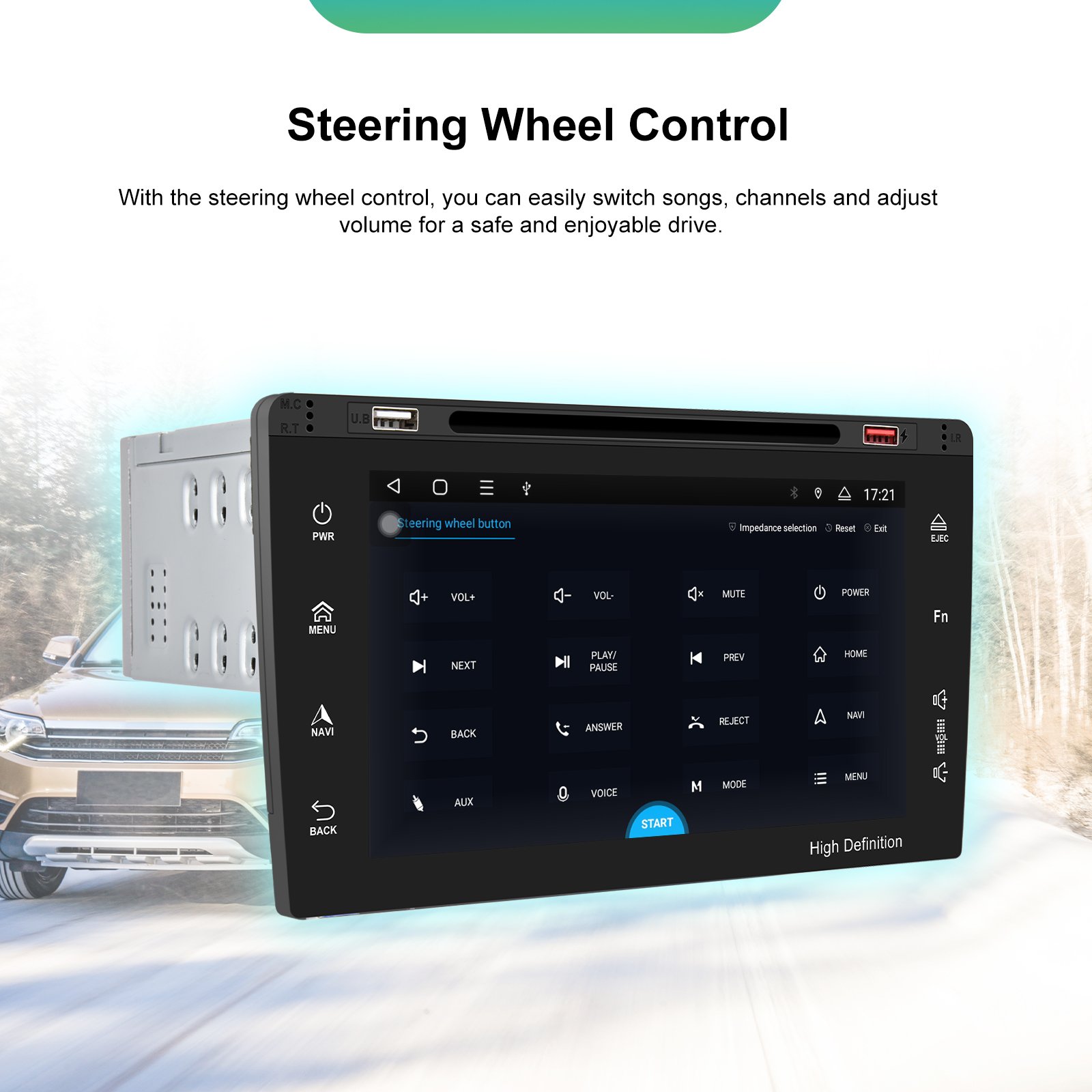 Podofo 8'' Android 13 Car Stereo 8 Core 4G WIFI 2+32G For Toyota RAV4 2006-2012 Car Radio Carplay Android Auto DVD/CD FM AM RDS