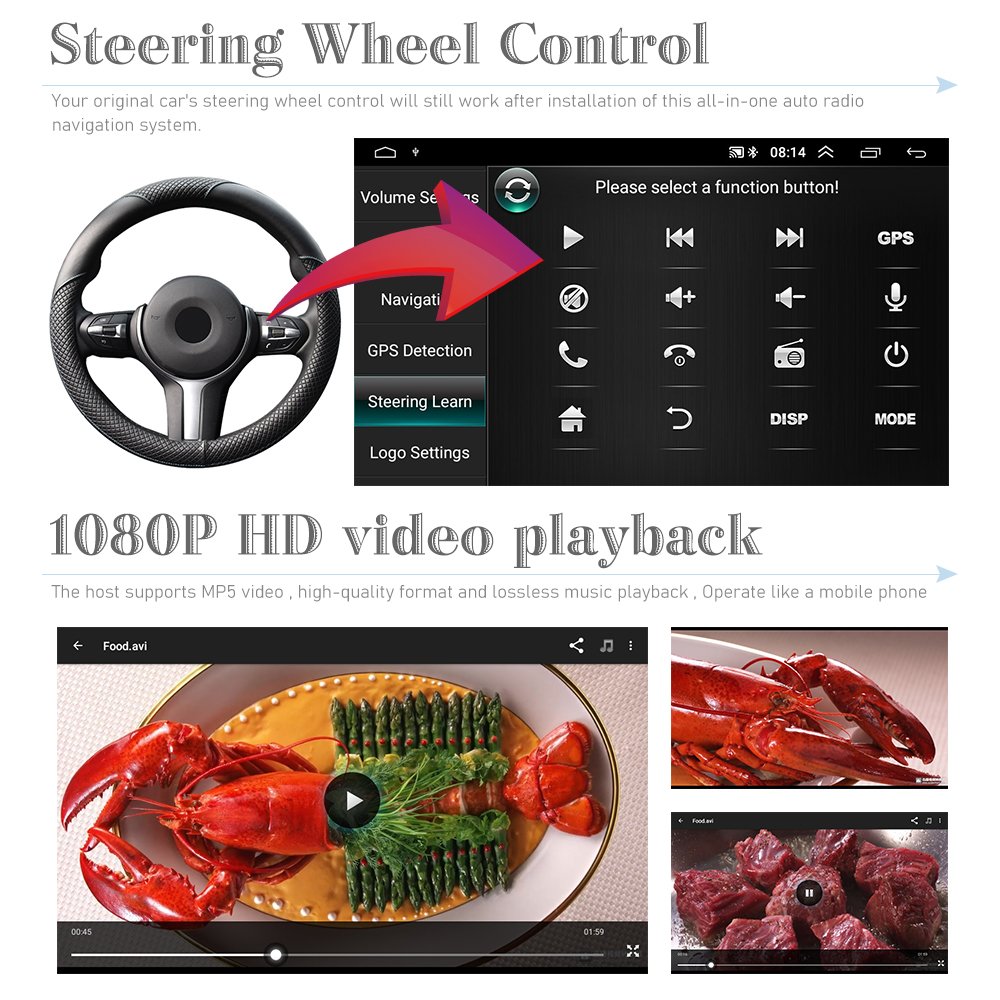Podofo 1 Din Android Car Stereo 7'' Car Radio Autoradio GPS Navigation WIFI BT FM 2.5D Touch Screen Factory Price Dropshipping