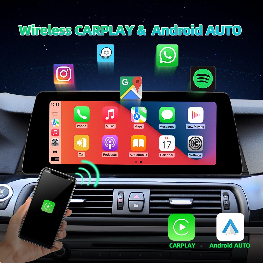 ZLH 10.25 Inch Android 13 Touch Screen AUTO CARPLAY for BMW 5 Series F10 F11 2011 2016 CIC NBT Multimedia Player 4G navi
