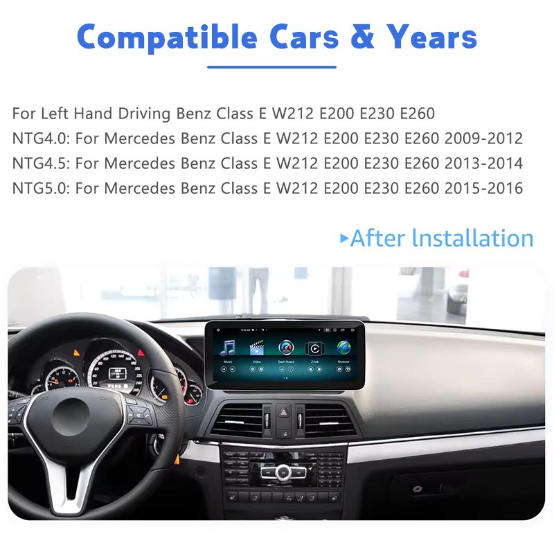 12.3 inch Android Car multimedia radio 8 core for Mercedes Benz E-W212 2009-2016 IPS screen DSP 4g lte Car DVD Player