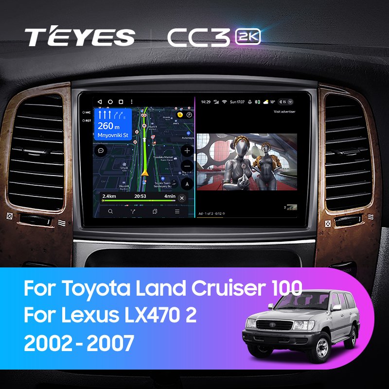 TEYES CC3L CC3 2K For Toyota Land Cruiser LC 100 For Lexus LX470 J100 2 II 2002 - 2007 Car Radio Multimedia Video Player dvd