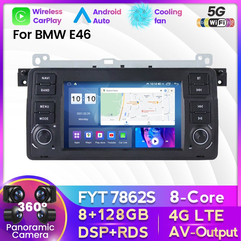 MEKEDE Android 4core android car dvd player for Bmw E46 M3 Rover 75 WIFI GPS BT Radio 4+64GB RDS multi-color Audio