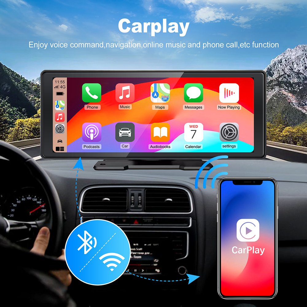 10.26Inch CarRadio Android Bt-enabled Touch Screen Carplay DSP Multimedia 2k Stereo Car Dvd Player