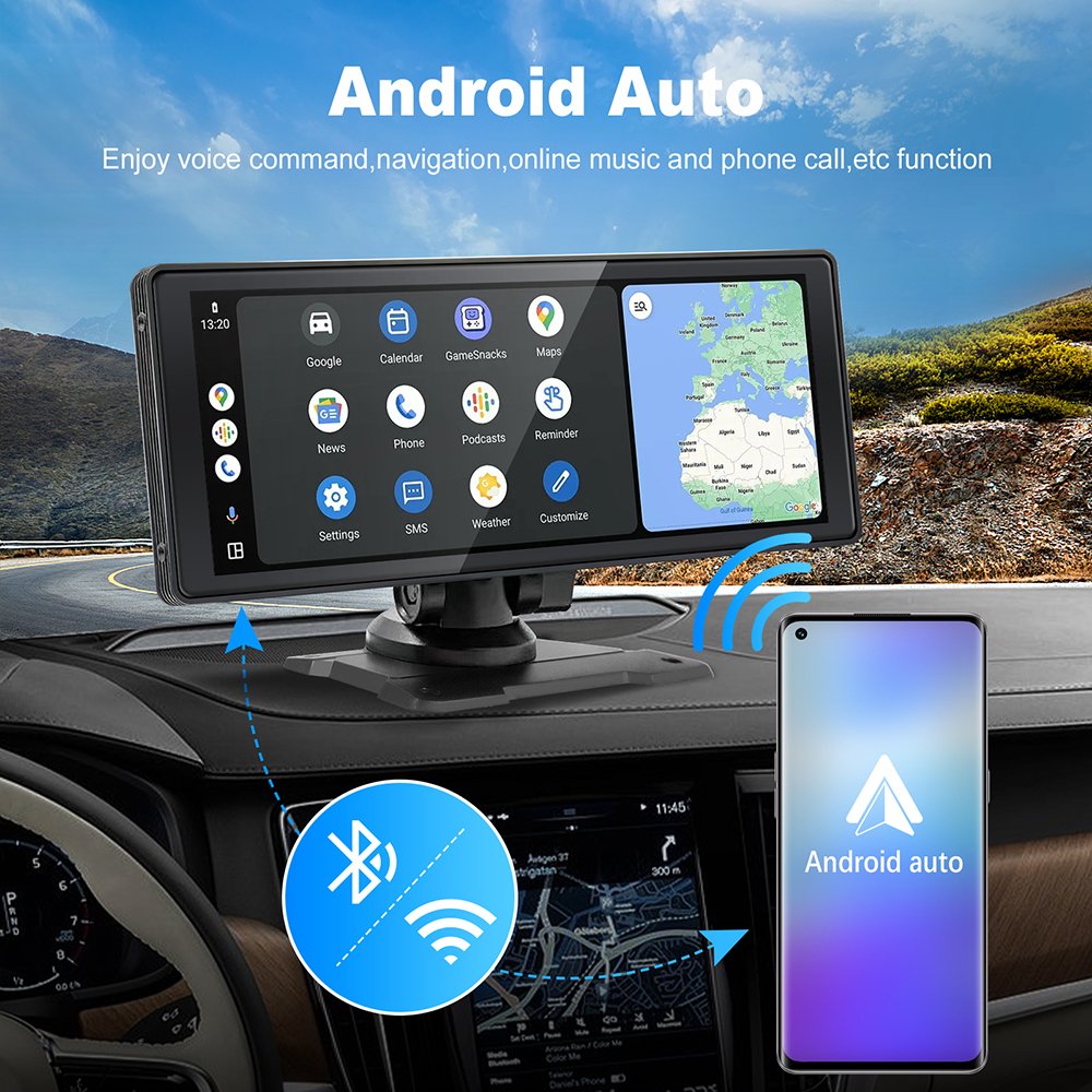 10.26Inch CarRadio Android Bt-enabled Touch Screen Carplay DSP Multimedia 2k Stereo Car Dvd Player