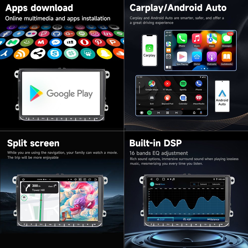 Android 2din For VW Passat VW Volkswagen Car Radio 2+32G car radios vw car radio