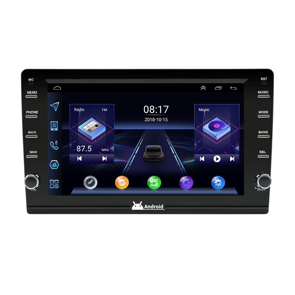 89-Inch New Android Car Navigator GPS Stereo Universal Machine Physical Button Double Knob Dashboard Mini Brand Wireless Carplay