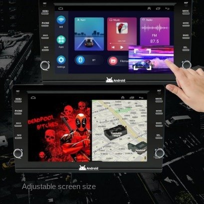 89-Inch New Android Car Navigator GPS Stereo Universal Machine Physical Button Double Knob Dashboard Mini Brand Wireless Carplay