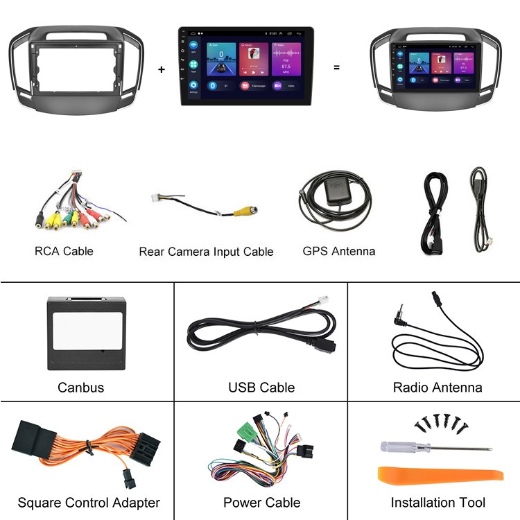 Podofo 9Inch 2 Din Car Radio Android 1+16G/2+32G For Buick Regal/ Opel Insignia 2014-2015 Autoradio Carplay Android Auto Hifi
